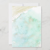 Groenblauw Goud We zijn nog steeds getrouwd Oceaan Kaart (Achterkant)
