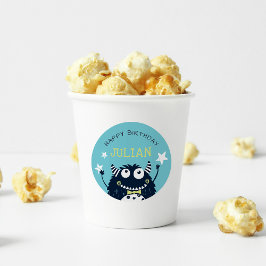 Groenblauw | Kleine gepersonaliseerde kinderen van Ronde Sticker