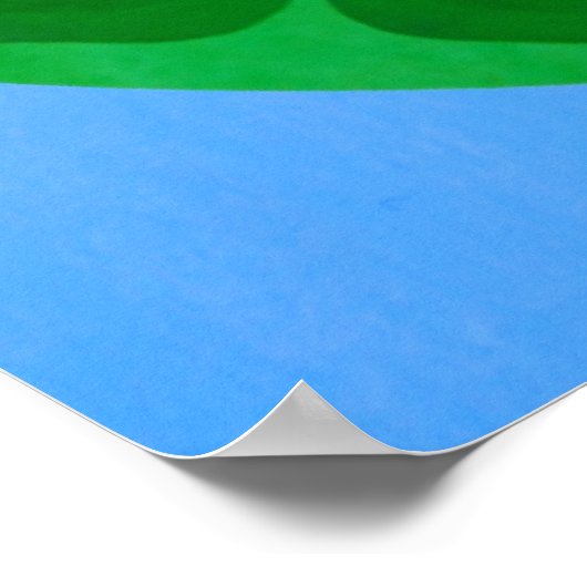 Groenblauw Mandala Poster (Hoek)