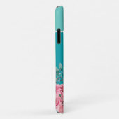 Groenblauw | Monogram Floral-Hoesje-Mat kleurenblo Case-Mate iPhone Case (Achterkant/rechts)