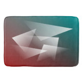 groenblauw rood wit badmat (Voorkant)