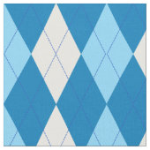 Groenblauw | Skyblue | White Argyle Pattern Stof (Close Up)