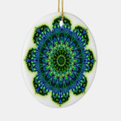 Groenblauw van Mandala Keramisch Ornament (Rechts)