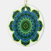 Groenblauw van Mandala Keramisch Ornament (Links)