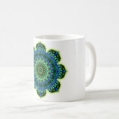 Groenblauw van Mandala Koffiemok (Voorkant rechts)