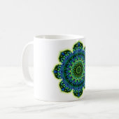 Groenblauw van Mandala Koffiemok (Voorkant links)