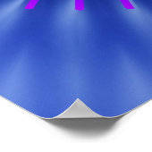 Groenblauw van Mandala | koningsbloem Poster (Hoek)