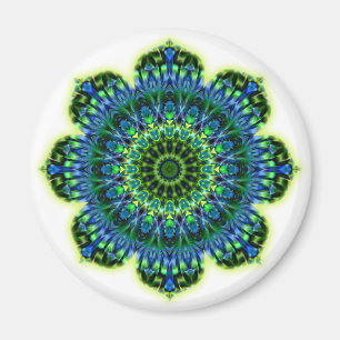 Groenblauw van Mandala Magneet
