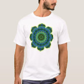 Groenblauw van Mandala T-shirt (Voorkant)