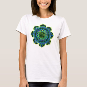 Groenblauw van Mandala T-shirt