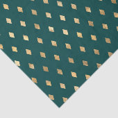 Groenblauwe en gouden diamant tissuepapier (Detail)