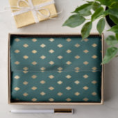 Groenblauwe en gouden diamant tissuepapier (Geschenk)