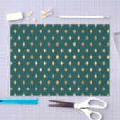 Groenblauwe en gouden diamant tissuepapier (Craft)