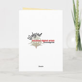 Groenblauwe Monogram Bedankkaart (Achterkant)