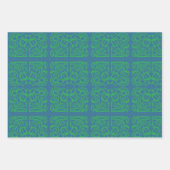 GROENBLAUWE PLANTEN CRAZY WRAPPING PAPER (Voorkant)