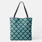 Groenblauwe verloop Vlam Tote Bag (Achterkant)