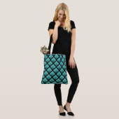 Groenblauwe verloop Vlam Tote Bag (Op model)