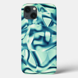 Groenblauwe vormen met een kromme kleur, cyaan ton Case-Mate iPhone case