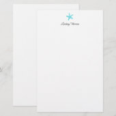 Groenblauwe Zeester Persoonlijk Briefpapier (Voorkant / Achterkant)