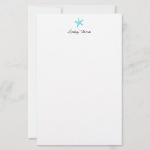 Groenblauwe Zeester Persoonlijk Briefpapier