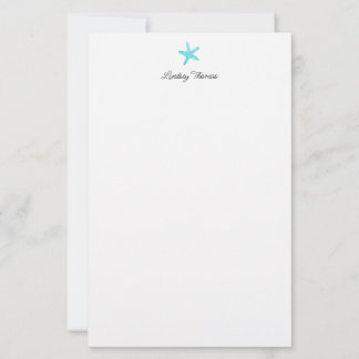 Groenblauwe Zeester Persoonlijk Briefpapier