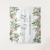 Groenblijvend Baby het is koud buiten Wandkleed (Voorkant)