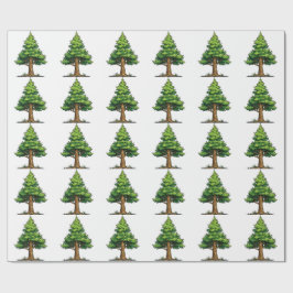 Groenblijvend bos cadeaupapier