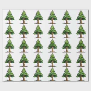 Groenblijvend bos cadeaupapier