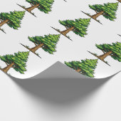 Groenblijvend bos cadeaupapier (Hoek)