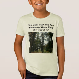 groenblijvend bos en mijn moeder en vader genieten t-shirt