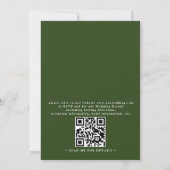 Groenblijvend Bos Rustieke Berg QR Code Bruiloft Kaart (Achterkant)