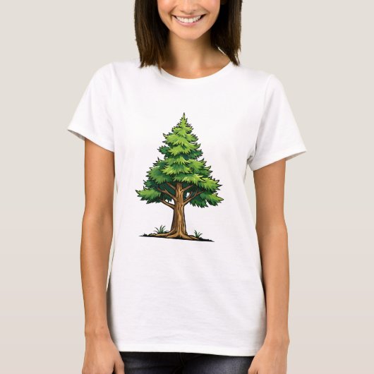 Groenblijvend bos t-shirt (Voorkant)