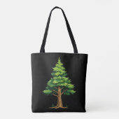 Groenblijvend bos tote bag (Achterkant)