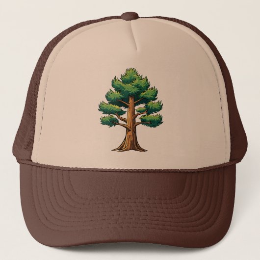 Groenblijvend bos trucker pet (Voorkant)