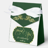 Groenblijvend Monogram Bedankt - Smaragd Bedankdoosjes (Voorkant)