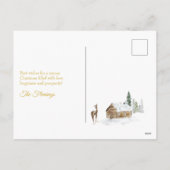 Groenblijvend - Wintertijd Bos Christmas Foto Feestdagenkaart (Achterkant)