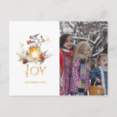 Groenblijvend - Wintertijd Bos Christmas Foto Feestdagenkaart (Voorkant)