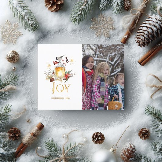 Groenblijvend - Wintertijd Bos Christmas Foto Feestdagenkaart