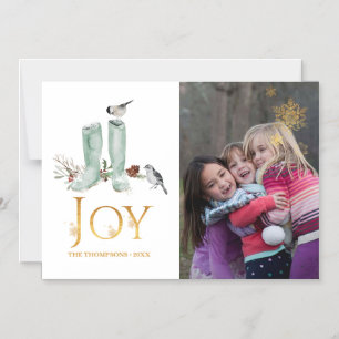 Groenblijvend - Wintertijd Bos Christmas Foto Magnetische Uitnodiging