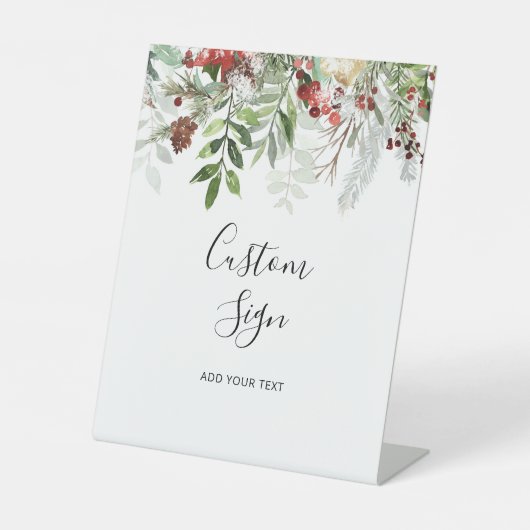 Groenblijvende aangepaste bord reclamebord met voetstuk (Voorkant)