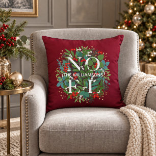 Groenblijvende Bessen NOEL Kerstmis Kussen