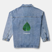 Groenblijvende Blad Denim Jacket (Achterkant)