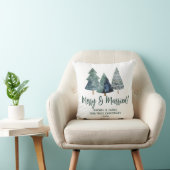 Groenblijvende Bomen Eerste Kerstmis Blij & Getrou Kussen (Stoel)