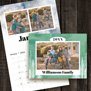 Groenblijvende Bomen Maak Je Eigen Familie Foto Kalender