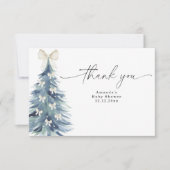 Groenblijvende boom met bogen Baby shower Bedankkaart (Voorkant)