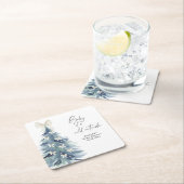 Groenblijvende boom met bogen Baby shower Kartonnen Onderzetters (Insitu)