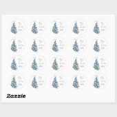 Groenblijvende boom met bogen Baby shower Ronde Sticker (Vel)