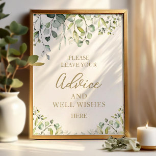 Groenblijvende Eucalyptus Advies en Gelukwensen Bo Poster