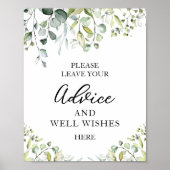 Groenblijvende Eucalyptus Advies- en Gelukwensenbo Poster (Voorkant)