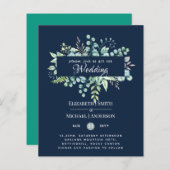 Groenblijvende Eucalyptus Bladeren Marineblauw Sal (Voorkant / Achterkant)